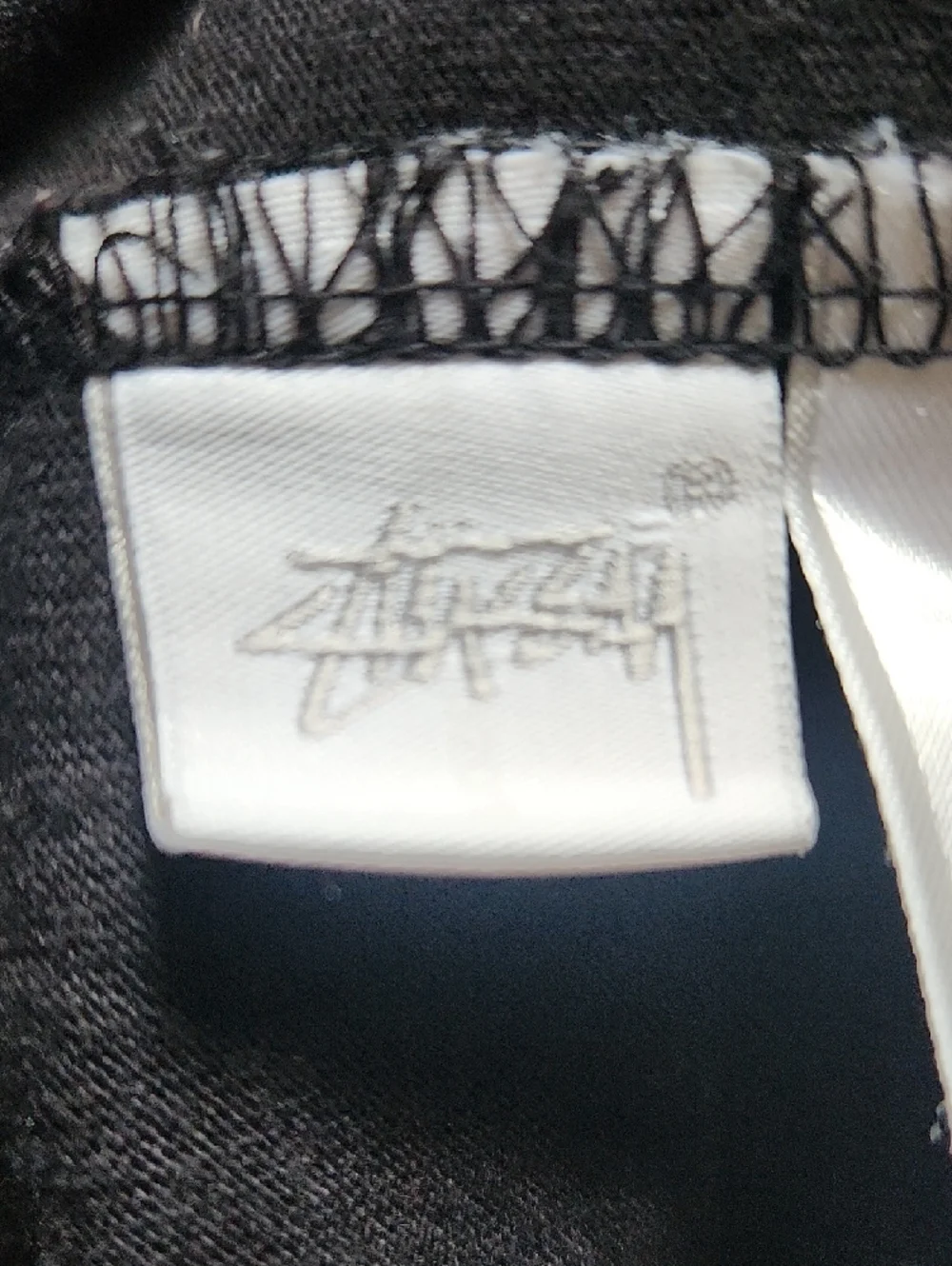 Stussy Black Tee with Gray Logo and Red Stripe Accents - Picture 16 of 16